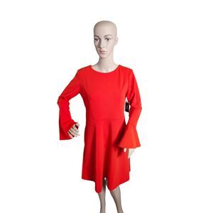 ECI New York Sheath Dress Women's Red 4 Classiccore Minimalist Basic‎ Normcore